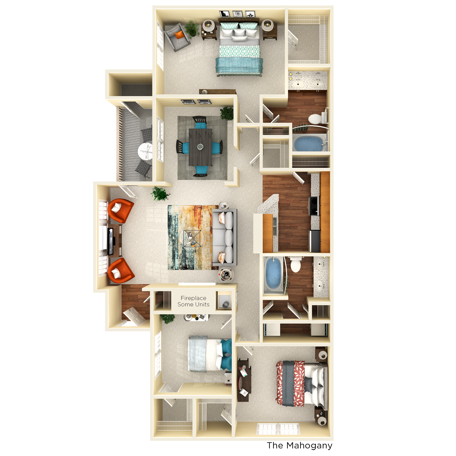 D2 mahogany floor plan